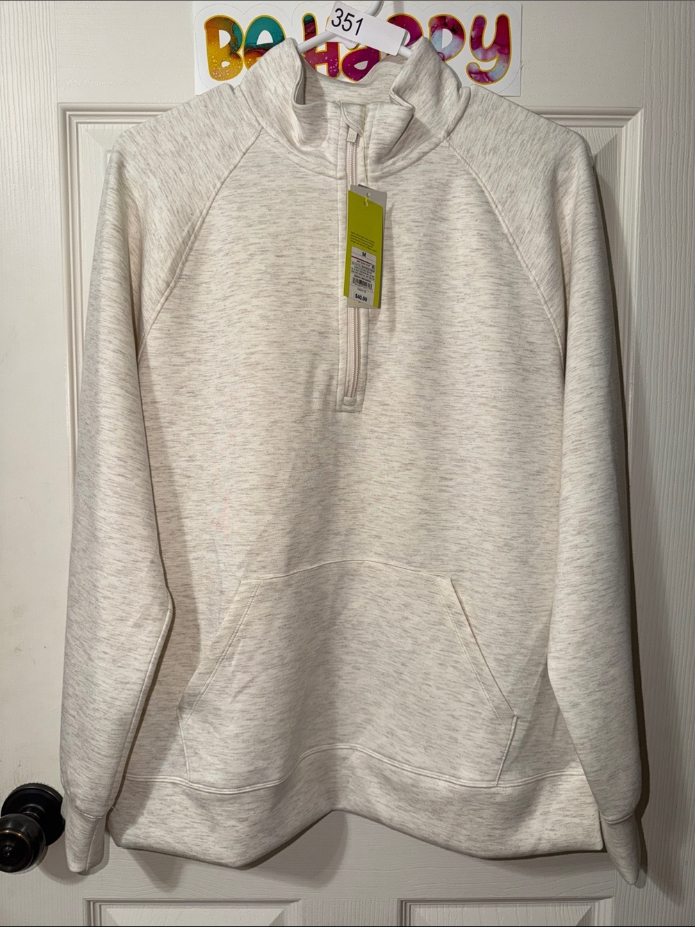 all in motion Heather Cream Half-Zip Pullover Sweatshirt